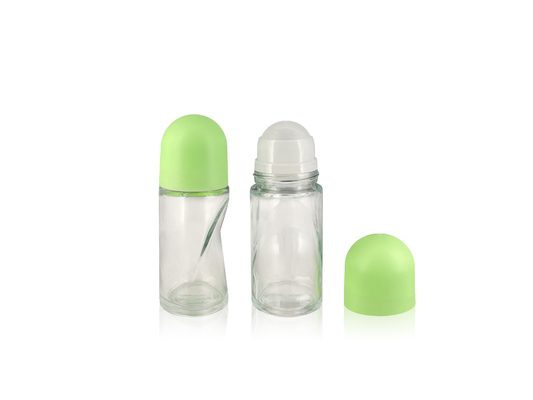 50ml PP Plastic Glass Roll On Deodorant Bottles Customized Color