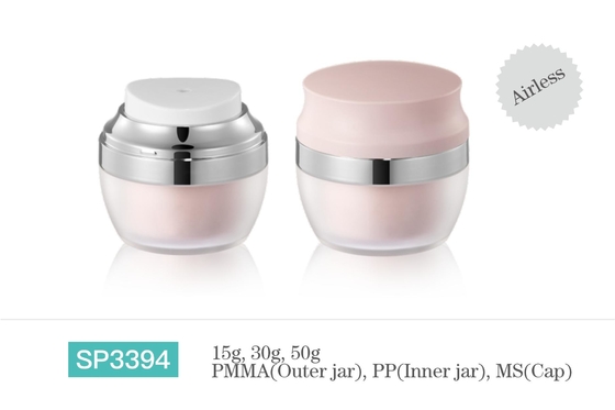 Printed Round Cosmetic Skin Cream Jar For Skin Care Gel Customized PP Inner Bottle