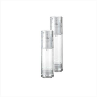 15ml 30ml 50ml Single wall round cosmetic airless pump travel bottle in PP PCR Material