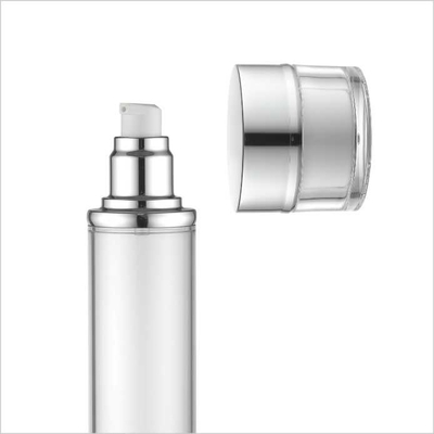 Clear Cosmetic Airless Bottle Aluminum Ring Collar 15ml 30ml 50ml 2oz 80ml 100ml 4oz